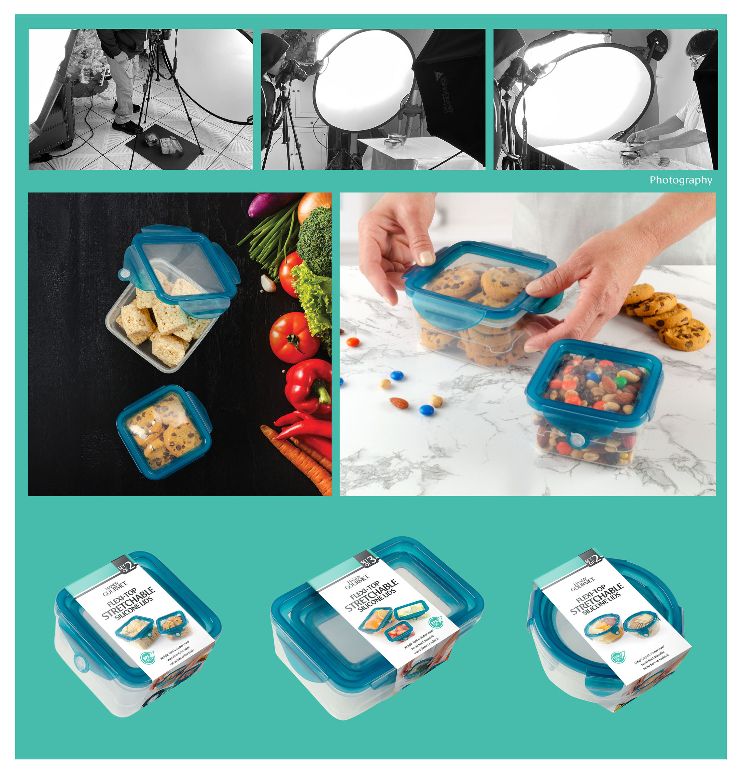 Handy Gourmet Flexi Top Containers